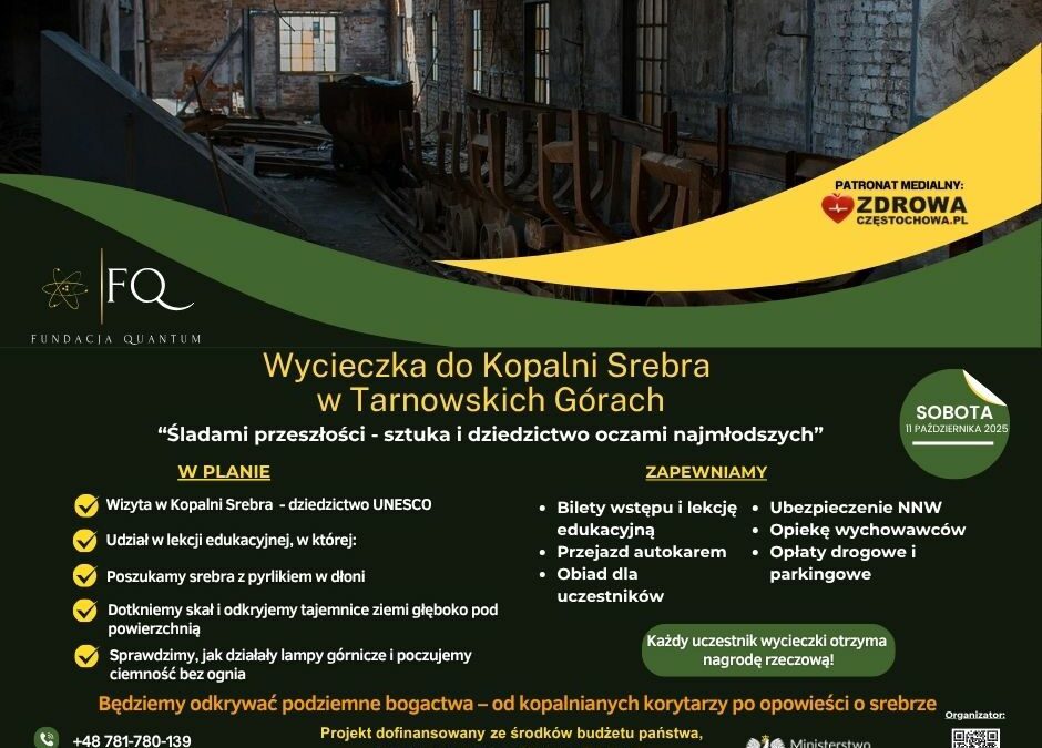 🚍✨ Wycieczka do Kopalni Srebra w Tarnowskich Górach dla dzieci 6-15 lat! ✨🚍