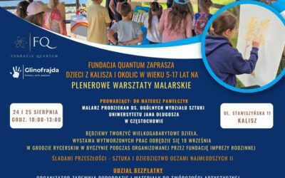 BEZPŁATNE PLENEROWE WARSZTATY MALARSKIE DLA DZIECI W KALISZU!